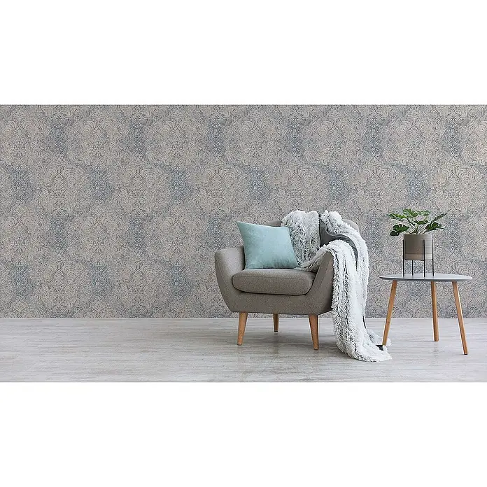 Tadessi Vliestapete M1-No.700 - Blau, Ornament, 10,05 x 0,53 m