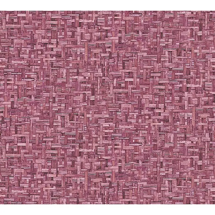 Tadessi Vliestapete M1-No.1536 - Rosa, Holzoptik, 10,05 x 0,53 m - Dicht gewebte fuchsiafarbene Textur, ähnlich einer Naturfasermatte.