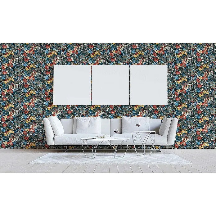 Tadessi Vliestapete M1-No.566 - Mehrfarbig, Floral, 10,05 x 0,53 m