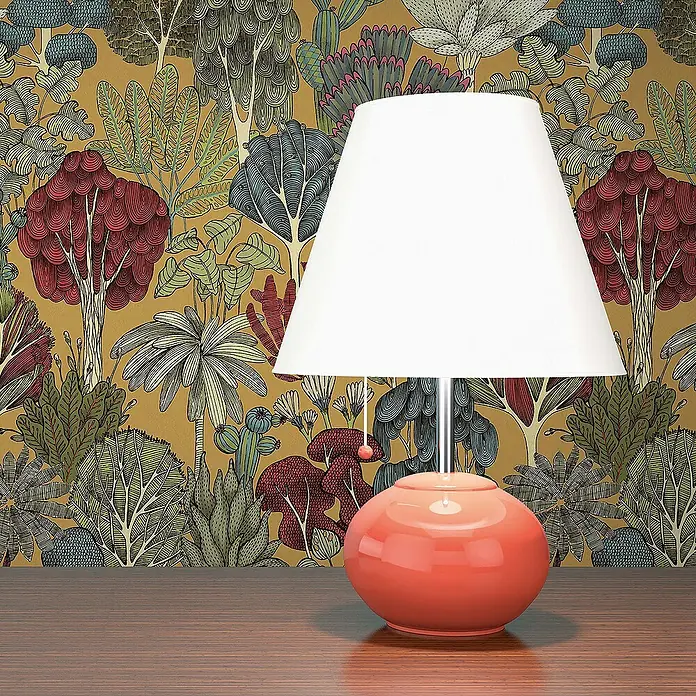 Tadessi Vliestapete M1-No.1458 - Rot, Floral, 10,05 x 0,53 m