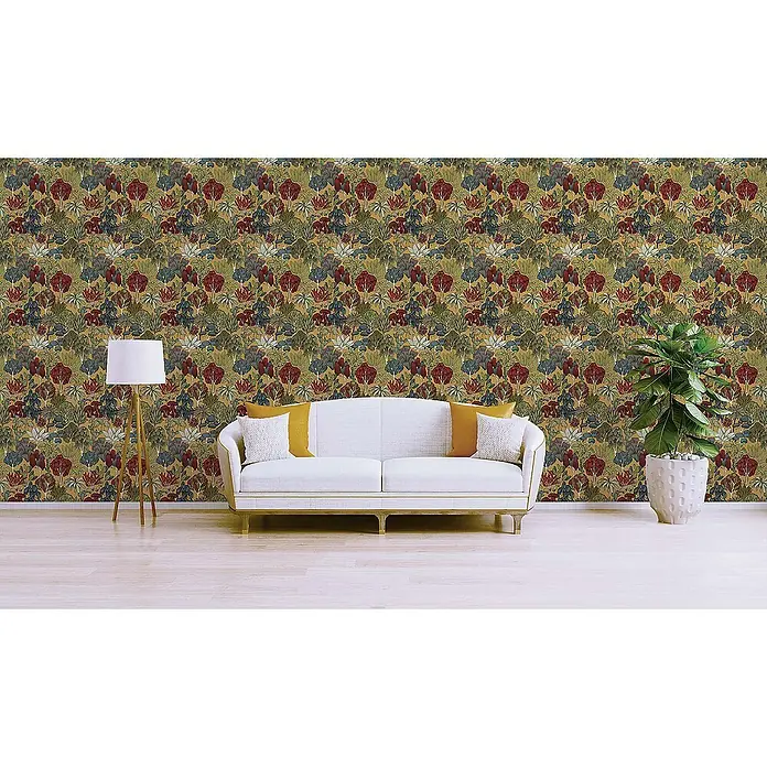 Tadessi Vliestapete M1-No.1458 - Rot, Floral, 10,05 x 0,53 m
