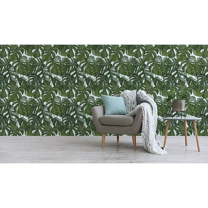 Tadessi Vliestapete M1-No.1412 - Blau, Floral, 10,05 x 0,53 m