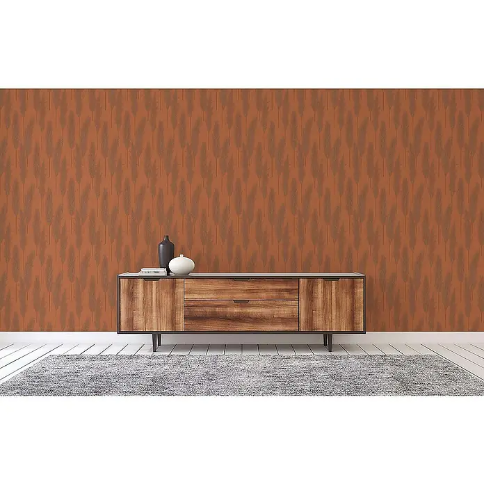 Tadessi Vliestapete M1-No.1758 - Orange, Floral, 10,05 x 0,53 m