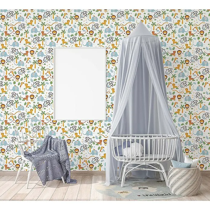 Tadessi Vliestapete M1-No.718 - Mehrfarbig, Floral, 10,05 x 0,53 m