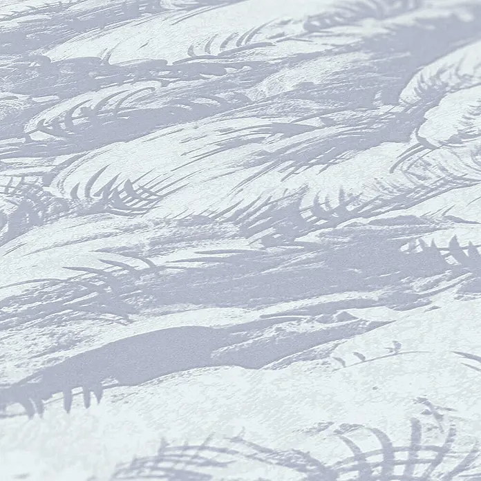 Tadessi Vliestapete M1-No.536 - Grau, Sonstiges, 10,05 x 0,53 m - Helle, texturierte Oberfläche mit abstraktem, Ton-in-Ton Feder-ähnlichem Muster.