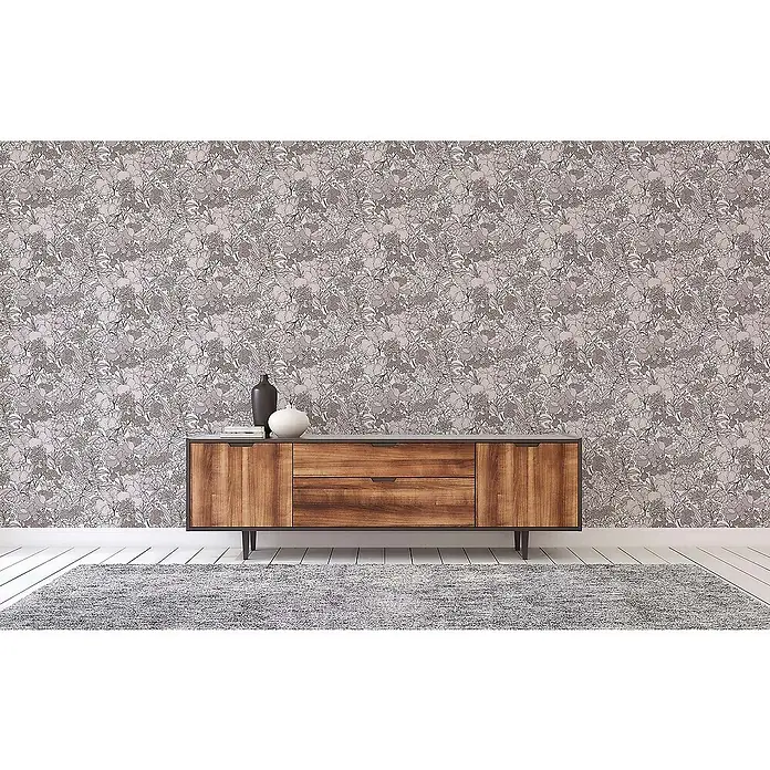 Tadessi Vliestapete M1-No.1456 - Creme, Floral, 10,05 x 0,53 m