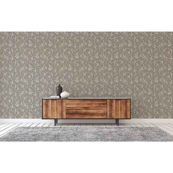 Tadessi Vliestapete M1-No.3768 - Grau, Ornament, 10,05 x 0,53 m