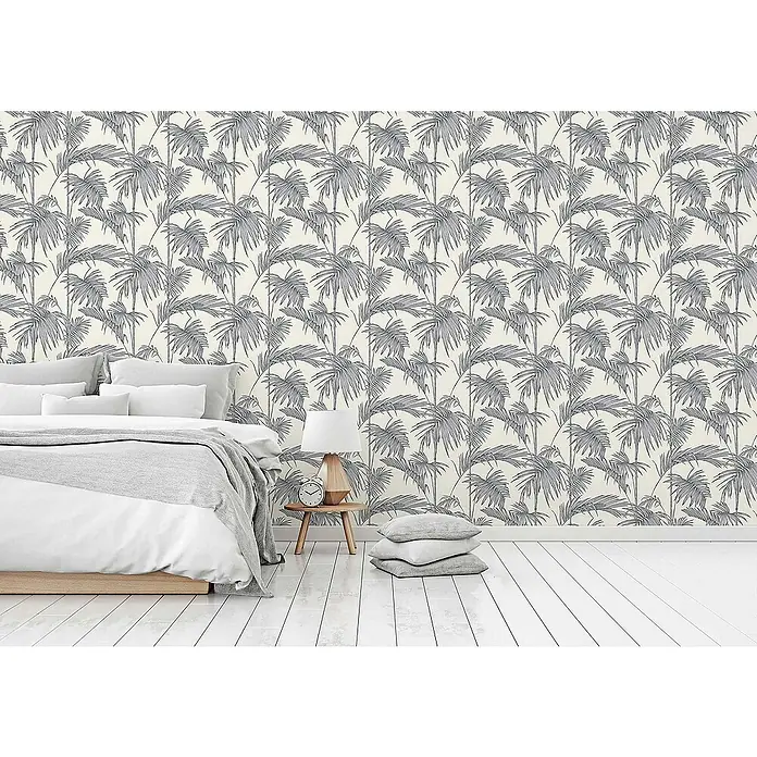 Tadessi Vliestapete M1-No.1576 - Grau, Floral, 10,05 x 0,53 m