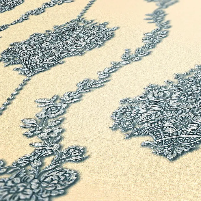 Tadessi Vliestapete M1-No.2515 - Blau, Ornament, 10,05 x 0,53 m