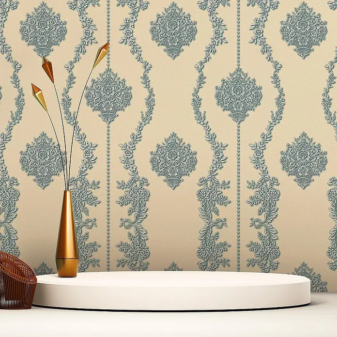 Tadessi Vliestapete M1-No.2515 - Blau, Ornament, 10,05 x 0,53 m