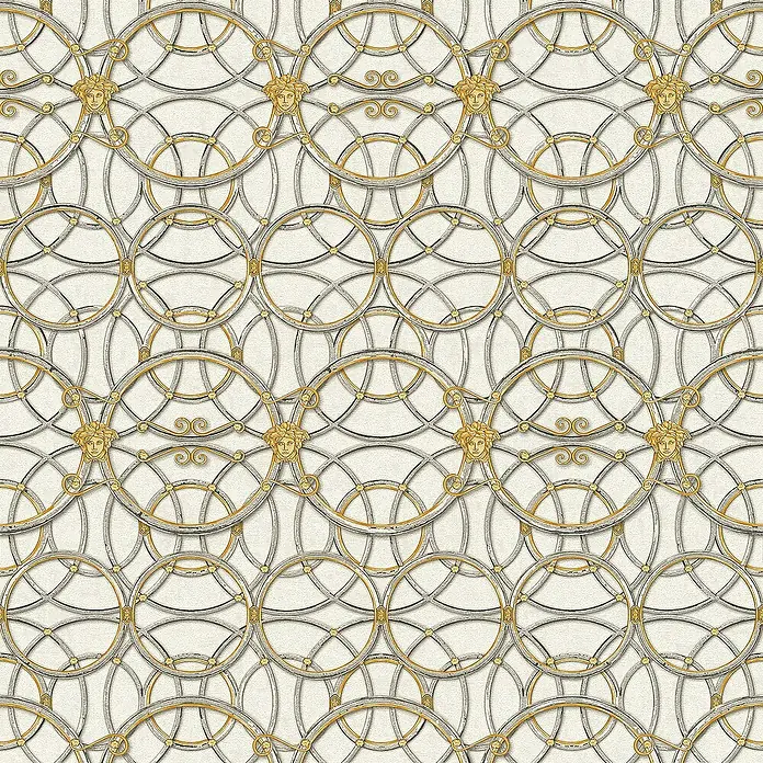 Tadessi Vliestapete M1-No.307 - Silber, Ornament, 10,05 x 0,7 m