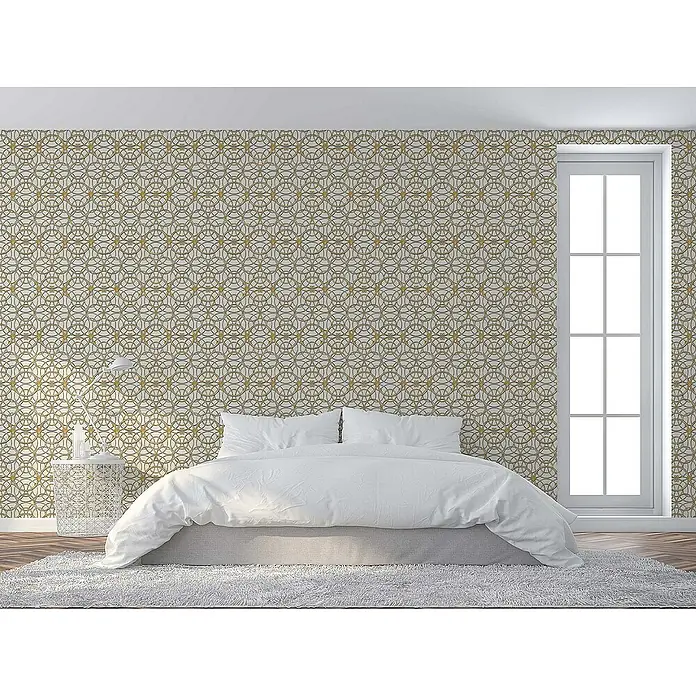 Tadessi Vliestapete M1-No.307 - Silber, Ornament, 10,05 x 0,7 m