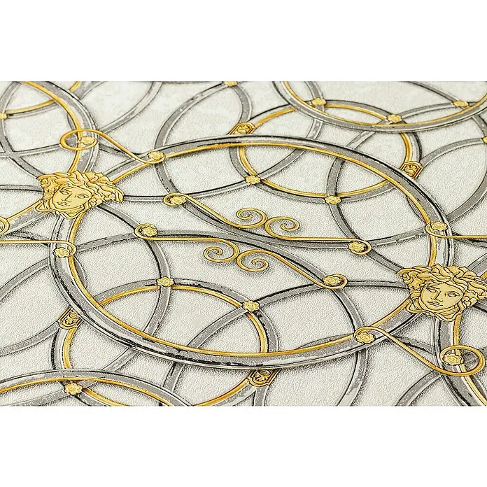 Tadessi Vliestapete M1-No.307 - Silber, Ornament, 10,05 x 0,7 m