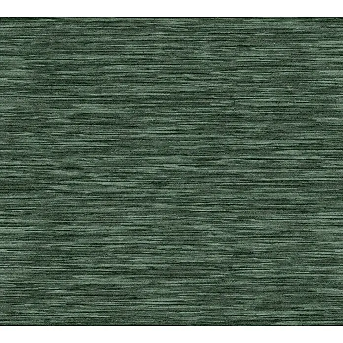 Tadessi Vliestapete M1-No.1372 - Grün, Streifen, 10,05 x 0,53 m - Dunkelgrüne, melierte Textur mit feinen horizontalen Linien.
