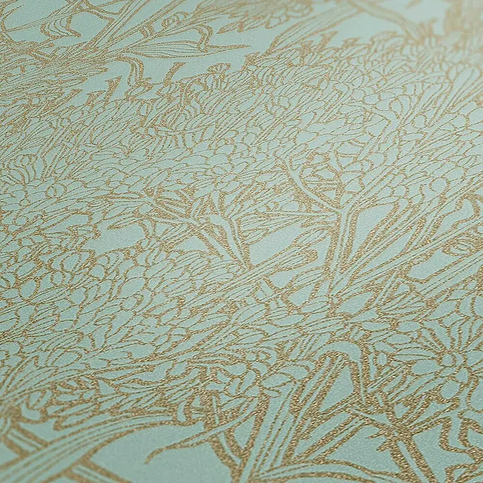 Tadessi Vliestapete M1-No.2815 - Blau, Floral, 10,05 x 0,53 m