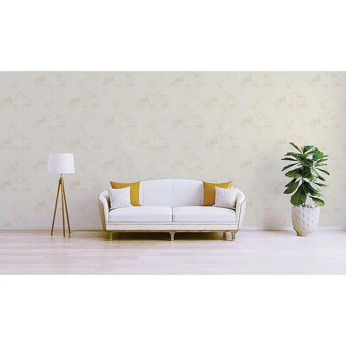 Tadessi Vliestapete M1-No.3527 - Weiß, Floral, 10,05 x 0,53 m
