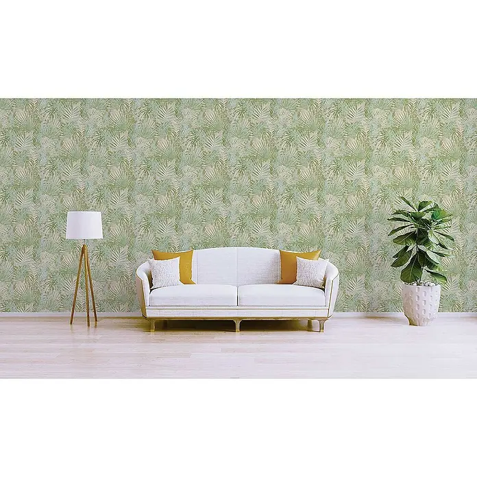 Tadessi Vliestapete M1-No.3509 - Grün, Floral, 10,05 x 0,53 m