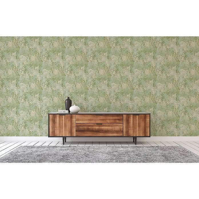 Tadessi Vliestapete M1-No.3509 - Grün, Floral, 10,05 x 0,53 m