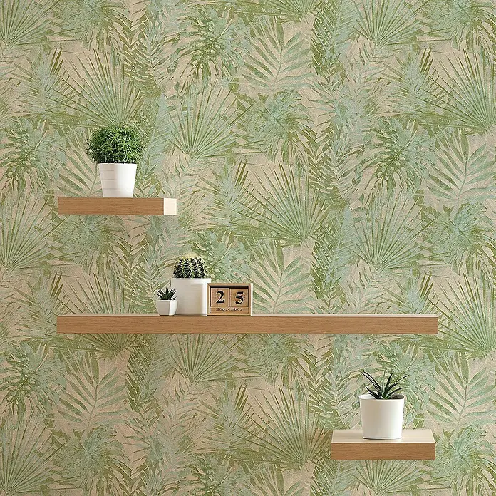 Tadessi Vliestapete M1-No.3509 - Grün, Floral, 10,05 x 0,53 m