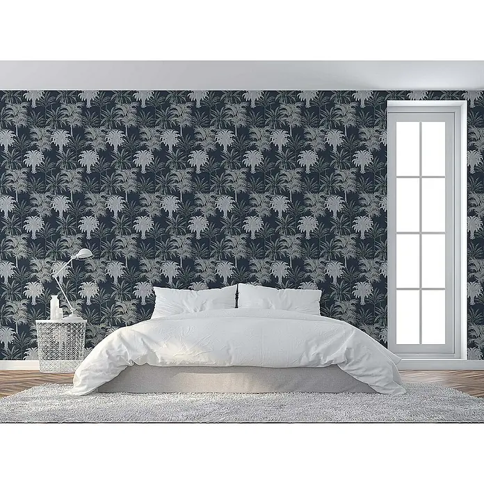 Tadessi Vliestapete M1-No.1620 - Grau, Floral, 10,05 x 0,53 m