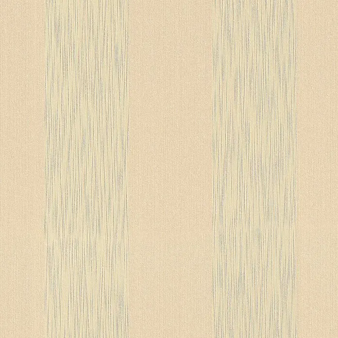 Tadessi Vliestapete M1-No.3805 - Gelb, Streifen, 10,05 x 0,53 m - Beigefarbene Tapete mit feiner vertikaler Streifenstruktur.
