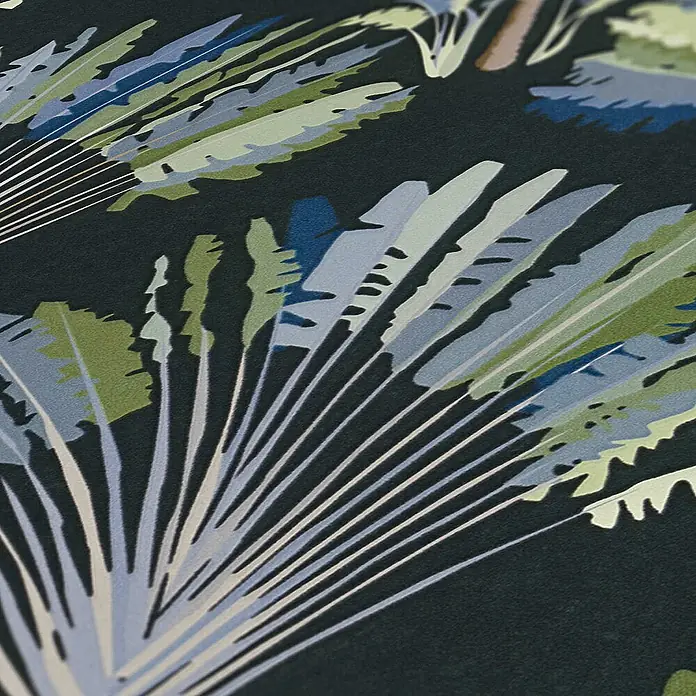Tadessi Vliestapete M1-No.1547 - Schwarz, Floral, 10,05 x 0,53 m
