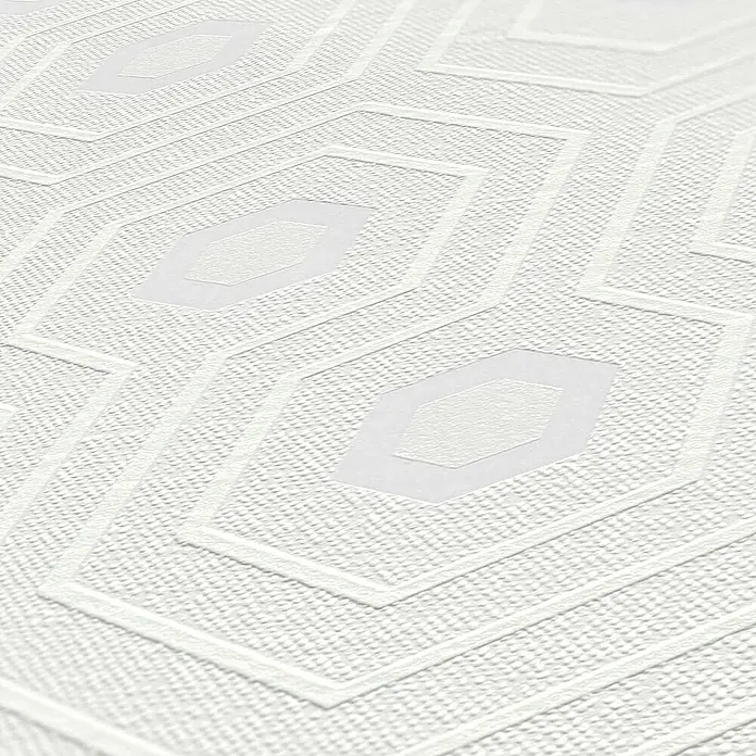 Tadessi Vliestapete M1-No.3442 - Weiß, Grafisch, 10,05 x 0,53 m