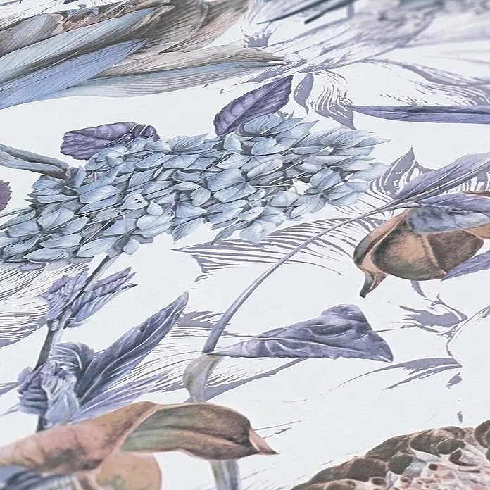 Tadessi Vliestapete M1-No.772 - Blau, Floral, 10,05 x 0,53 m