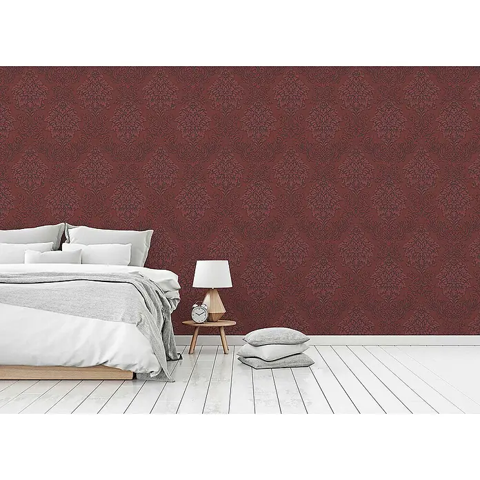 Tadessi Vliestapete M1-No.257 - Rot, Ornament, 10,05 x 0,53 m