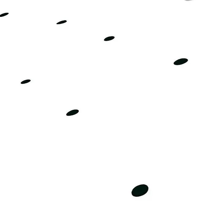 Tadessi Vliestapete M1-No.755 - Schwarz, Grafisch, 10,05 x 0,53 m - Schwarze, ovale Samen auf einer Fläche verstreut.