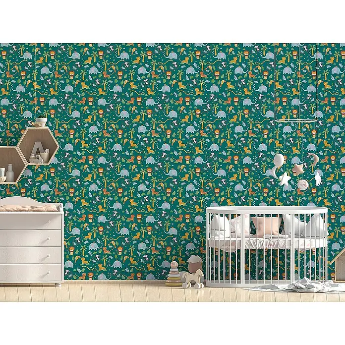 Tadessi Vliestapete M1-No.717 - Gelb, Floral, 10,05 x 0,53 m
