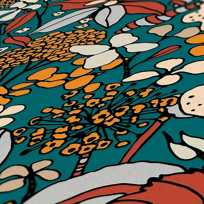 Tadessi Vliestapete M1-No.565 - Mehrfarbig, Floral, 10,05 x 0,53 m