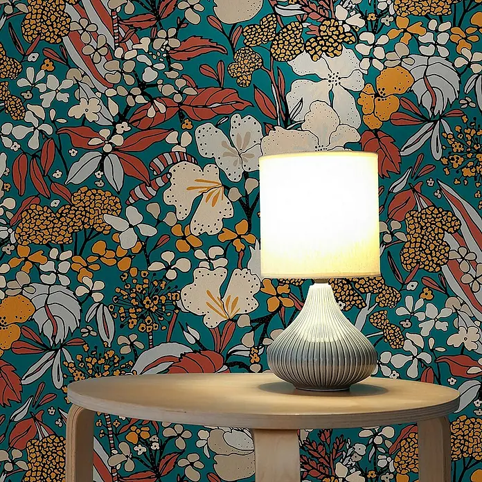 Tadessi Vliestapete M1-No.565 - Mehrfarbig, Floral, 10,05 x 0,53 m