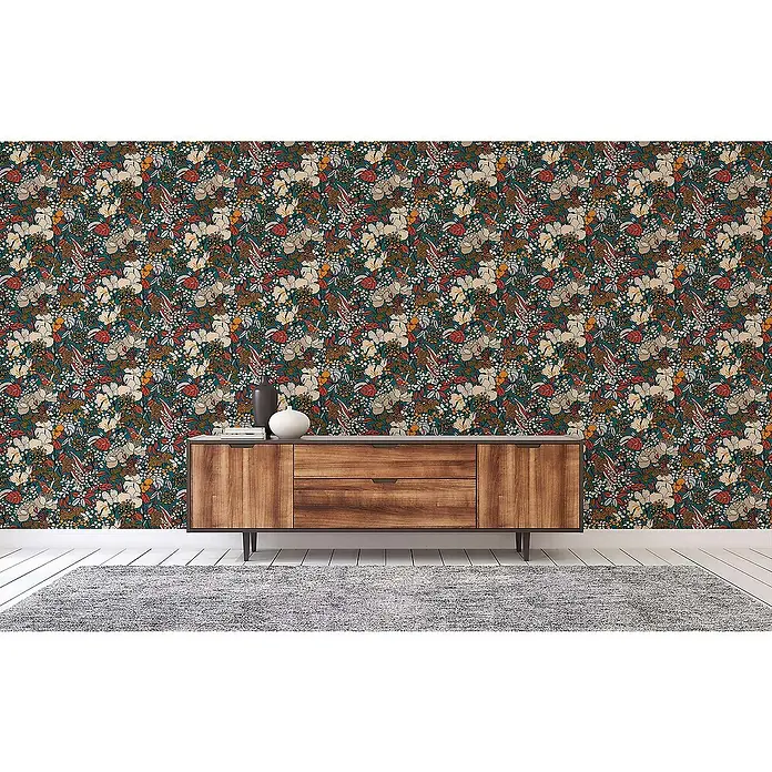 Tadessi Vliestapete M1-No.565 - Mehrfarbig, Floral, 10,05 x 0,53 m