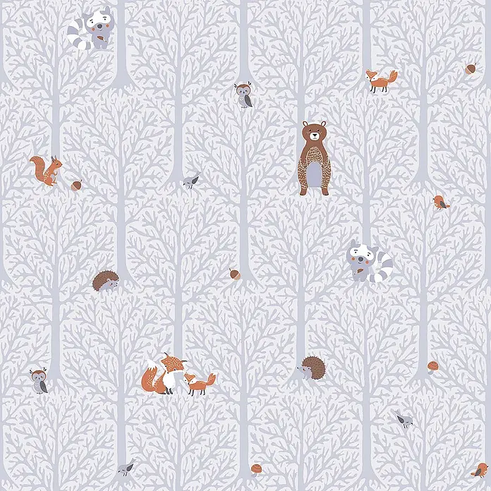 Tadessi Vliestapete M1-No.724 - Grau, Floral, 10,05 x 0,53 m