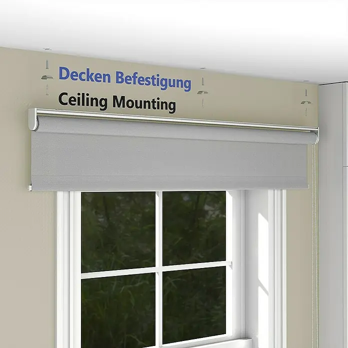 Deco-Raum Rollo Tageslicht Basic GL - B x H: 90 x 220 cm, Grau, Uni
