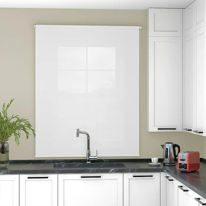 Deco-Raum Rollo Tageslicht Basic GL - B x H: 60 x 150 cm, Weiß, Uni