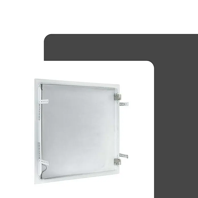 Protektor Montagezubehör für Trockenbau 40cm x 40cm Revisionsklappe Stahl Schnappverschluss Weiß - 