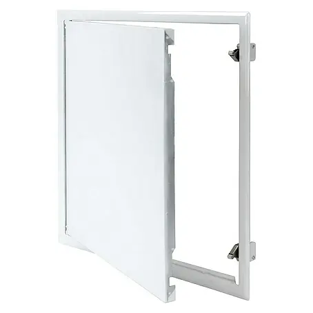 Protektor  Montagezubehör für Trockenbau 40cm x 40cm Revisionsklappe Stahl Schnappverschluss Weiß