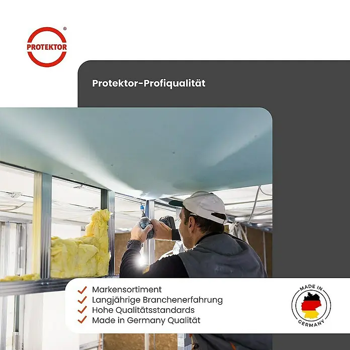 Protektor Montagezubehör für Trockenbau 100x Deckennagel 6mm x 40mm A1 Silber - 