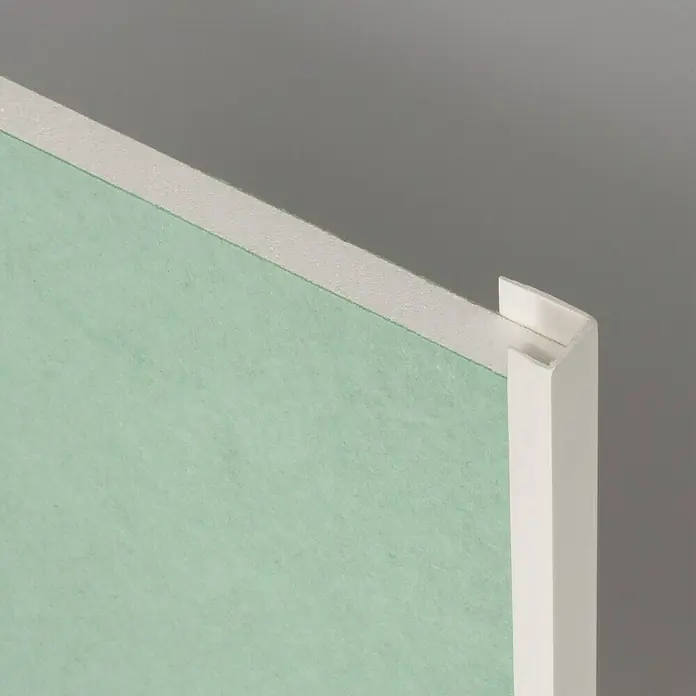 Protektor Kantenschutz für Trockenbau 3741 Einfassprofil 200cm PVC für 12,5mm Gipskarton Weiß - Weiß
