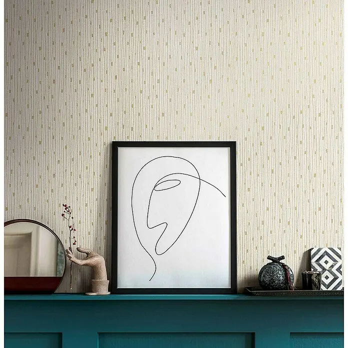 Tadessi Vliestapete M1-No.4033 - Creme, Streifen, 10,05 x 0,53 m