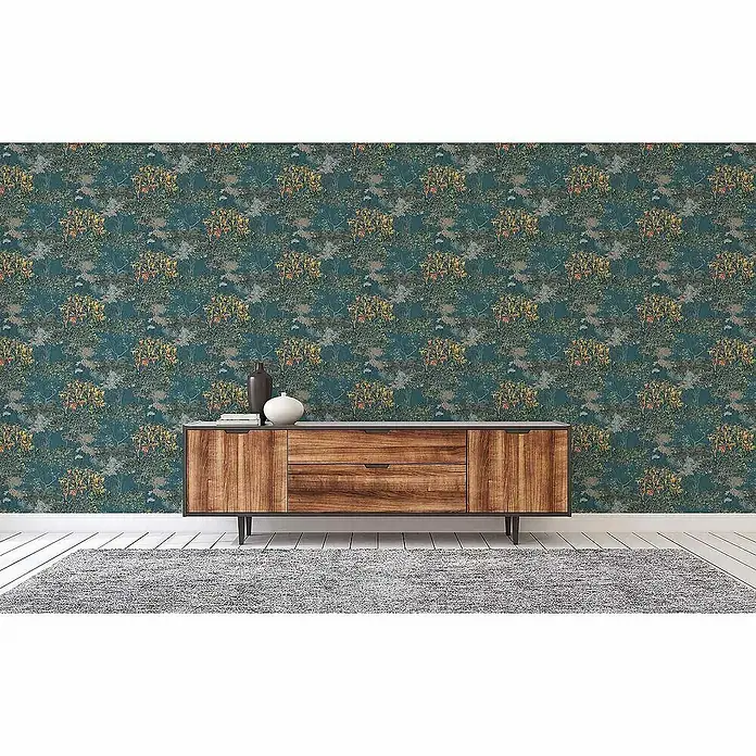 Tadessi Vliestapete M1-No.4439 - Mehrfarbig, Floral, 10,05 x 0,53 m