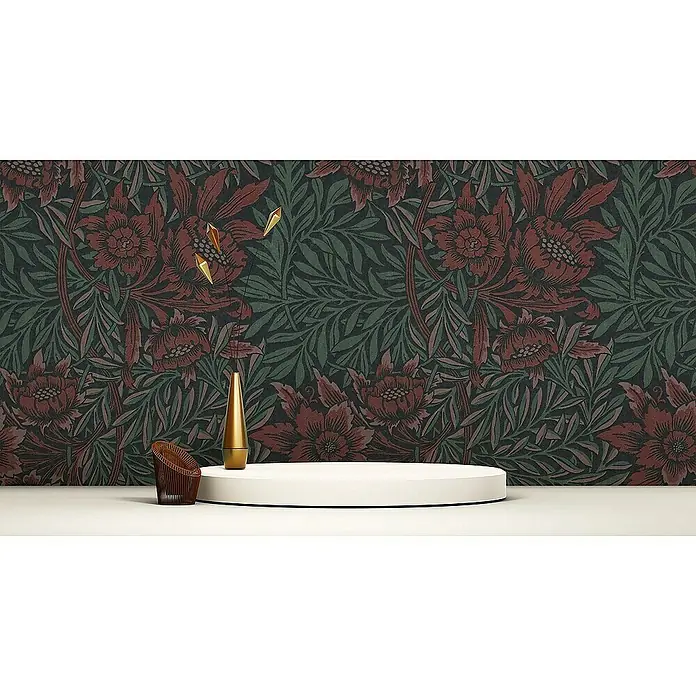 Tadessi Vliestapete M1-No.4137 - Rot, Floral, 10,05 x 0,53 m