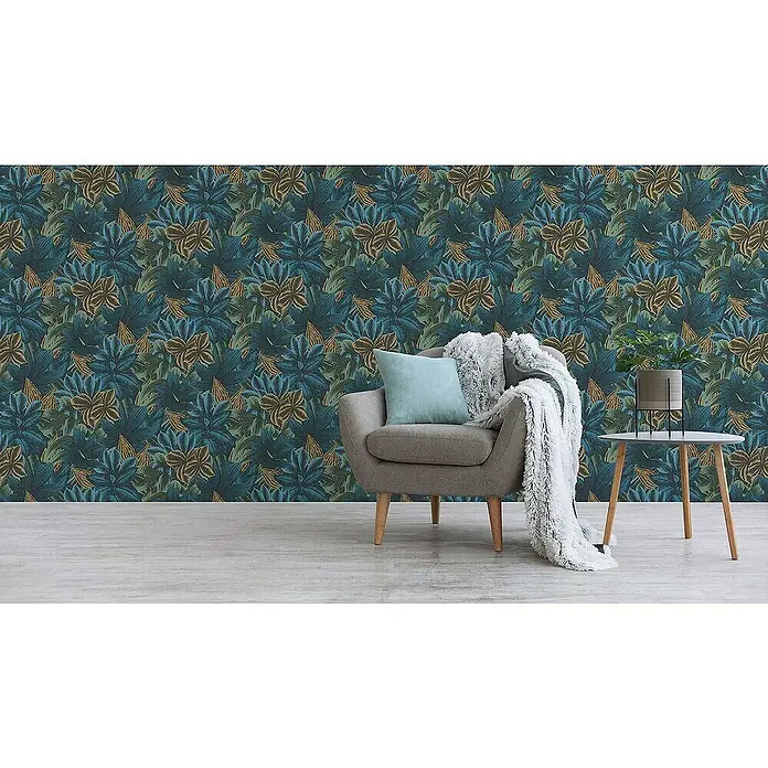 Tadessi Vliestapete M1-No.4398 - Orange, Floral, 10,05 x 0,53 m