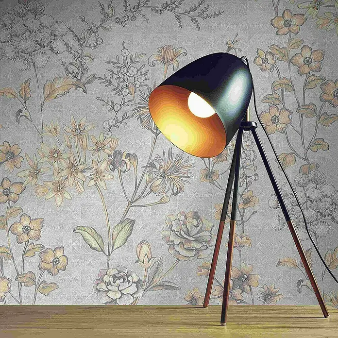 Tadessi Vliestapete M1-No.4351 - Orange, Floral, 10,05 x 0,53 m