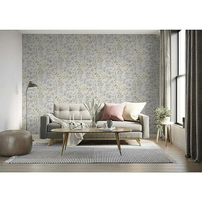 Tadessi Vliestapete M1-No.4351 - Orange, Floral, 10,05 x 0,53 m