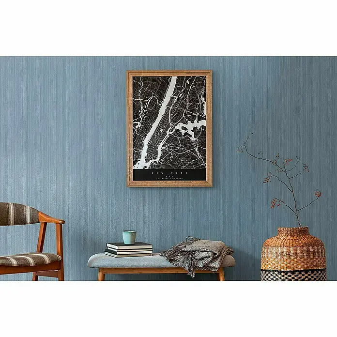 Tadessi Vliestapete M1-No.4018 - Blau, Uni, 10,05 x 0,53 m