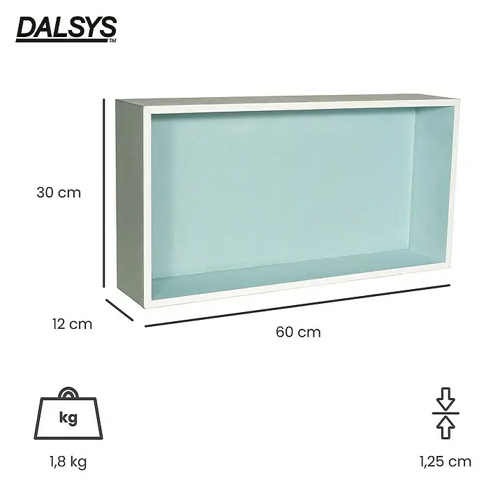 Dalsys CW-Standprofil Wandnische Dusche 30 x 60 x 12cm imprägnierter einbaufertiger Gipskarton - 