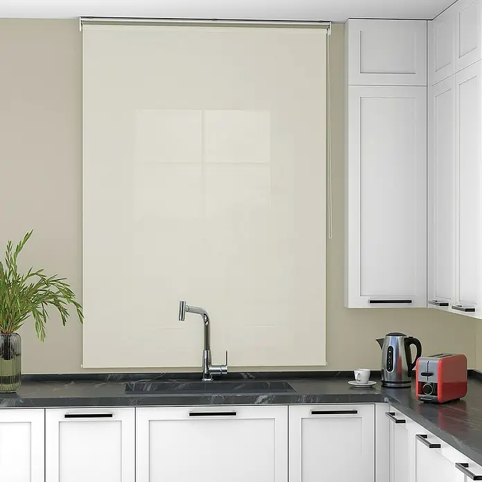Deco-Raum Rollo Tageslicht Basic GL - B x H: 110 x 150 cm, Beige, Uni